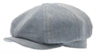 Letní lněná modrá bekovka 8-panel od CTH Ericson - Börje Velikost: 57 cm (M)