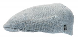 Letní lněná modrá bekovka - driver cap - od CTH Ericson - Edward Velikost: 56 cm