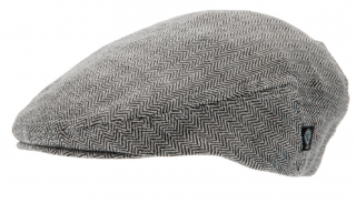 Letní lněná šedá bekovka - driver cap - od CTH Ericson - Edward Velikost: 60 cm