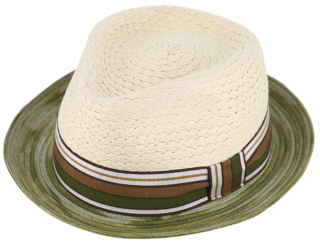 Letní zelený klobouk Trilby od Fiebig - Trilby Prayer Velikost: 55 cm  (S)