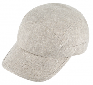 Lněná béžová klasická kšiltovka Fiebig - Basic Baseball Cap Linen Velikost: 57 cm (M)