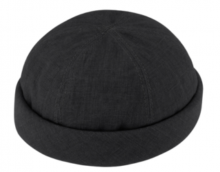 Lněná čepice - Docker černá - 8821108 Velikost: 61 cm (XL)