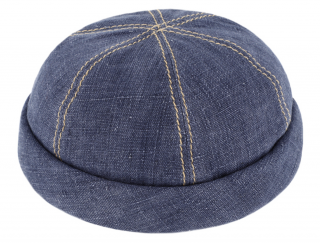 Lněná čepice - Docker modrá - 8821108 Velikost: 59 cm (L)