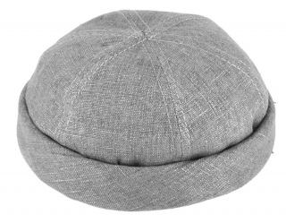 Lněná čepice - Docker šedý - 8821108 Velikost: 61 cm (XL)