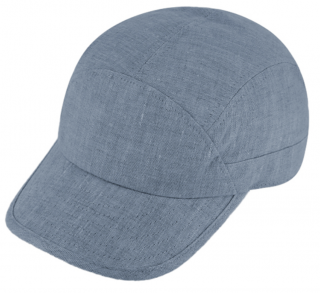 Lněná modrá klasická kšiltovka Fiebig - Basic Baseball Cap Linen Velikost: 59 cm (L)