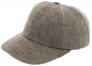 Lněná šedá kšiltovka - Ball Cap Lin Black Velikost: L-XL