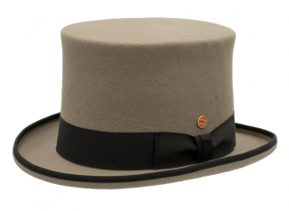 Luxusní béžový cylindr Mayser - Top  Hat Velikost: 59 cm (L)