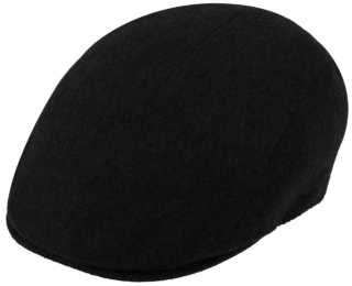 Luxusní černá kašmírová bekovka od Fiebig - Driver cap Cashmere Velikost: 61 cm (XL)