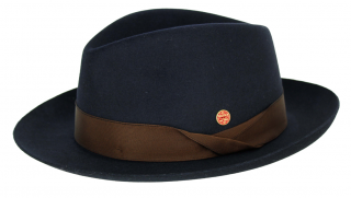 Luxusní černomodrý klobouk Mayser - Samuel Mayser Schwalbe Velikost: 61 cm (XL)