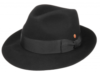 Luxusní černý klobouk Mayser - City Velikost: 61 cm (XL)