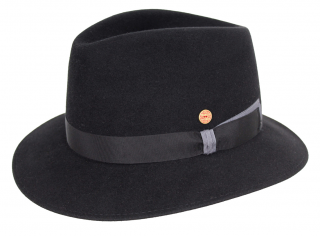 Luxusní černý klobouk Mayser - Felix Velikost: 55 cm  (S)