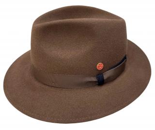 Luxusní hnědý klobouk Mayser - Felix (limitovaná kolekce) Velikost: 59 cm (L)