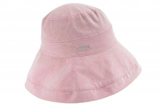 Luxusní letní bucket hat s velkou krempou - chambray bavlna - Seeberger Velikost: Unisize (S-XL)