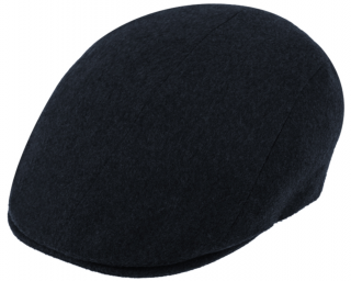Luxusní modrá kašmírová bekovka od Fiebig - Driver cap Cashmere Velikost: 61 cm (XL)