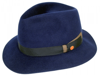 Luxusní modrý klobouk Mayser - Felix Velikost: 56 cm