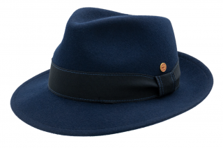 Luxusní modrý klobouk Mayser - Manuel Mayser Velikost: 61 cm (XL)