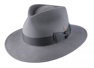 Luxusní šedý klobouk Mayser s širší krempou - Pio Velikost: 57 cm (M)