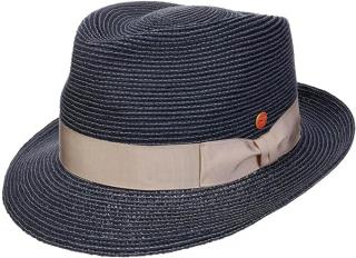 Modrý crushable (nemačkavý) letní klobouk Trilby  - Mayser Maleo Velikost: 59 cm (L)