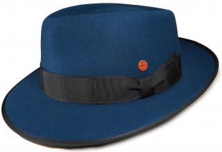 Modrý klobouk Fedora Bogart - Mayser - Mio Velikost: 60 cm