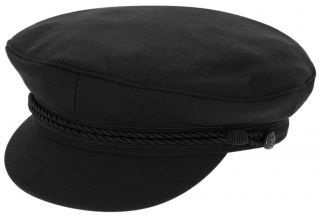 Námořnická vlněná kapitánka - Fisherman Cap wool - černá Velikost: 59 cm (L)