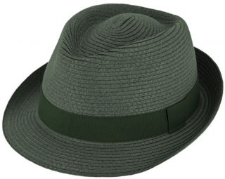 Nemačkavý zelený letní klobouk Trilby od Fiebig Velikost: 61 cm (XL)