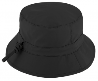 Nepromokavý černý bucket hat - podzimní voděodolný klobouk - Fiebig 1903 Velikost: 57 cm (M)