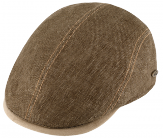 Pánská hnědá letní bekovka s UV faktorem 50 - Fiebig since 1903 -  100 % len Velikost: 59 cm (L)