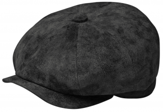 Pánská kožená 8-dílná bekovka s podšívkou - černá kožená bekovka Velikost: 63 cm (XXL)