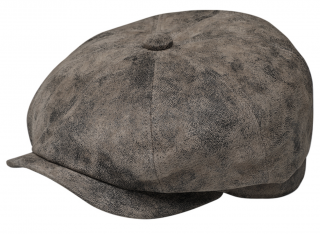 Pánská kožená 8-dílná bekovka s podšívkou - taupe kožená bekovka Velikost: 61 cm (XL)