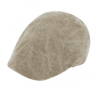 Pánská letní béžová bekovka  z seprané bavlny - Fiebig since 1903 duck cap Velikost: 61 cm (XL)