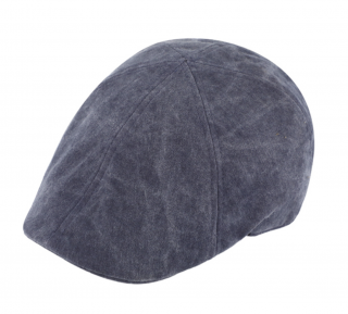 Pánská letní modrá bekovka  z seprané bavlny - Fiebig since 1903 duck cap Velikost: 57 cm (M)