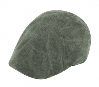 Pánská letní olivová bekovka  z seprané bavlny - Fiebig since 1903 duck cap Velikost: 61 cm (XL)
