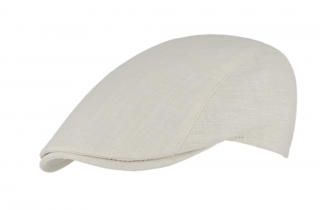 Pánská lněná béžová letní bekovka - Fléchet since 1859 - UV faktor 50 Velikost: 61 cm (XL)