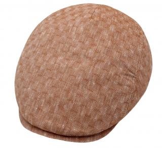 Pánská lněná letní bekovka - Fiebig since 1903 - lososová Velikost: 61 cm (XL)