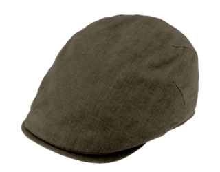 Pánská lněná letní bekovka - Fiebig since 1903 - taupe (UV filtr 50, ochranný faktor) Velikost: 61 cm (XL)