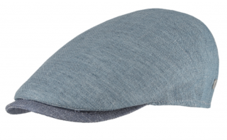 Pánská lněná modrá letní bekovka - Fléchet since 1859 - UV faktor 40 Velikost: 57 cm (M)