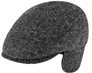 Pánská šedá zimní bekovka Fiebig  s klapkami na uši Velikost: 61 cm (XL)
