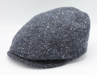 Pánská zimní bekovka modrá rybí kost - Fiebig Velikost: 61 cm (XL)