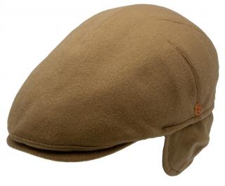 Pánská zimní béžová kašmírová bekovka - Mayser -  Sidney Plus (ušní klapky) - Cashmere Velikost: 59 cm (L)