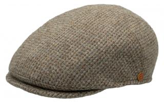 Pánská zimní béžová tweedová bekovka - Mayser -  Sidney Harris Tweed Velikost: 57 cm (M)