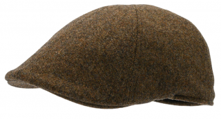 Pánská zimní hnědá tvídová vlněná bekovka -  Luke Moon Vintage Brown  - Ivy Cap Velikost: 61 cm (XL)