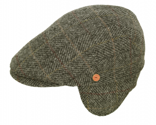 Pánská zimní šedá vlněná bekovka - Mayser -  Simon Plus (ušní klapky) - Tweed Velikost: 57 cm (M)