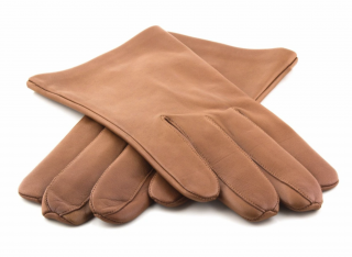 Pánské koňakové kožené rukavice bez podšívky - Carlsbad Hat Velikost Rukavice: 10 (XL)