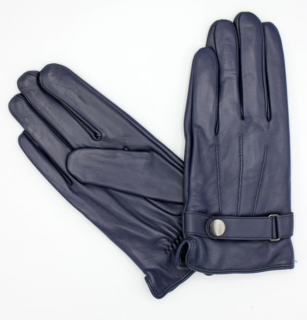 Pánské modré kožené  rukavice - Fiebig Velikost Rukavice: 8,5 (M)
