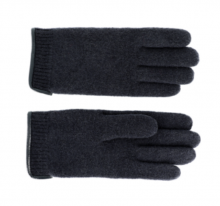 Panské modré pletené rukavice -  Fiebig Velikost Rukavice: 9,5 (L)