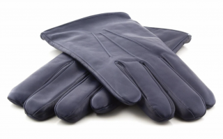 Pánské modré zimní rukavice s kašmírem - Carlsbad Hat Velikost Rukavice: 10 (XL)