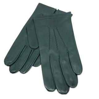 Pánské zelené kožené rukavice bez podšívky - Carlsbad Hat Velikost Rukavice: 10 (XL)