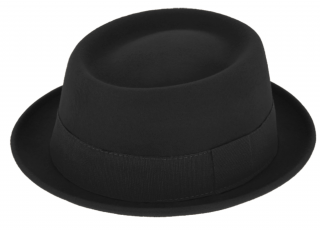 Plstěný klobouk porkpie Crushable - Fiebig  - černý klobouk 305017 Velikost: 61 cm (XL)