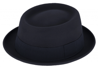 Plstěný klobouk porkpie Crushable - Fiebig  - modrý klobouk 305017 Velikost: 61 cm (XL)