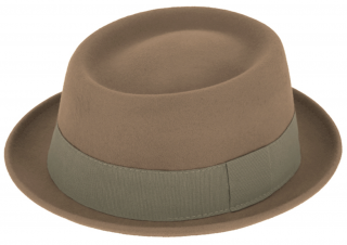 Plstěný klobouk porkpie - Fiebig  - béžový klobouk Velikost: 61 cm (XL)